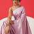 Lavender woven silk blend ethnic saree with blouse piece