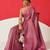Purple woven silk blend ethnic saree with blouse piece
