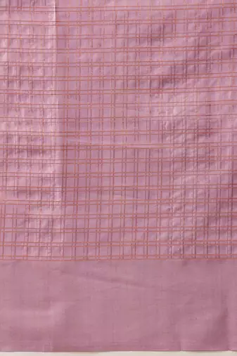 Lavender woven silk blend ethnic saree with blouse piece