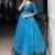 Fabulous Sky Blue Zari Weaving Chanderi Festive Wear Gown With Koti