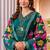 Womens rama green embroidered kurta pant set