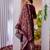 Womens wine embroidered kurta pant set