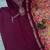 Womens wine embroidered kurta pant set