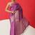 Purple woven art silk traditional saree with blouse piece