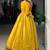 Rich Mustard Yellow Zari Weaving Chanderi Haldi Wear Gown With Koti
