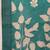 Teal printed art silk ethnic saree with blouse piece