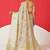 Cream printed tissue traditional saree with blouse piece