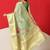 Sea green printed tissue traditional saree with blouse piece