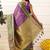 Purple woven silk blend ethnic saree with blouse piece