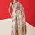 Off white printed tissue traditional saree with blouse piece