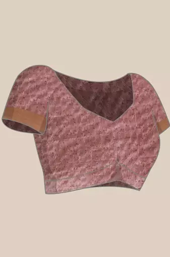 Beige printed tissue traditional saree with blouse piece