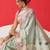 Multicolor printed tissue traditional saree with blouse piece