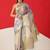 Multicolor printed tissue traditional saree with blouse piece