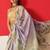 Multicolor printed tissue traditional saree with blouse piece