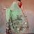 Lime woven cotton blend traditional saree with blouse piece