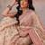 Cream printed cotton blend ethnic saree with blouse piece