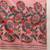Pink printed cotton blend ethnic saree with blouse piece