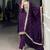 Bewitching Purple Thread Embroidery Silk Traditional Pant Suit