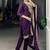 Bewitching Purple Thread Embroidery Silk Traditional Pant Suit