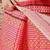 Red printed cotton blend ethnic saree with blouse piece