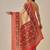 Cream woven art silk traditional saree with blouse piece
