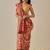 Cream woven art silk traditional saree with blouse piece