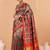 Multicolor woven art silk traditional saree with blouse piece