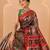 Multicolor woven art silk traditional saree with blouse piece