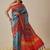 Blue woven art silk traditional saree with blouse piece