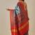 Blue woven art silk traditional saree with blouse piece