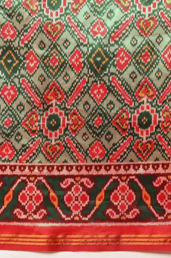 Multicolor woven art silk traditional saree with blouse piece