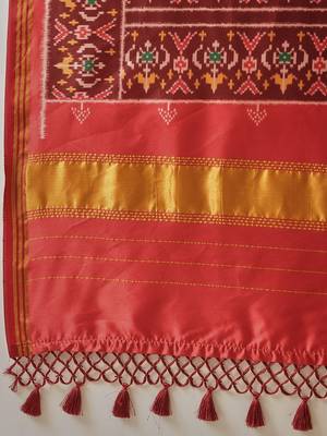 Blue woven art silk traditional saree with blouse piece 4