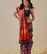 Multicolor woven art silk traditional saree with blouse piece