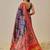 Multicolor woven art silk traditional saree with blouse piece