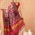 Pink printed art silk ethnic saree with blouse piece