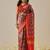 Red woven art silk traditional saree with blouse piece