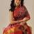 Red woven art silk traditional saree with blouse piece