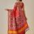 Red woven art silk traditional saree with blouse piece