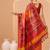 Orange woven art silk traditional saree with blouse piece