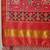 Red printed art silk ethnic saree with blouse piece