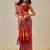 Pink woven art silk traditional saree with blouse piece