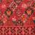 Red printed art silk ethnic saree with blouse piece