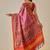 Pink woven art silk traditional saree with blouse piece