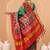 Green woven art silk traditional saree with blouse piece
