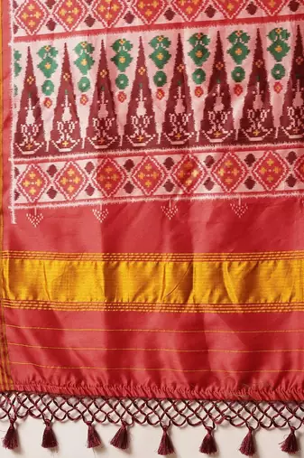 Green woven art silk traditional saree with blouse piece