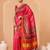 Pink woven art silk traditional saree with blouse piece