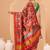 Red woven art silk traditional saree with blouse piece