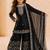 black pure gmy silk salwar suit set with heavy embroidery 3 mm sequence & coding dori work - designer party wear