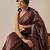 Maroon woven art silk traditional saree with blouse piece