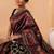 Maroon woven art silk traditional saree with blouse piece